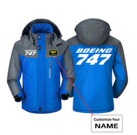 Thumbnail for Boeing 747 & Text Designed Thick Winter Jackets