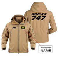Thumbnail for Boeing 747 & Text Designed Military Jackets (Customizable)