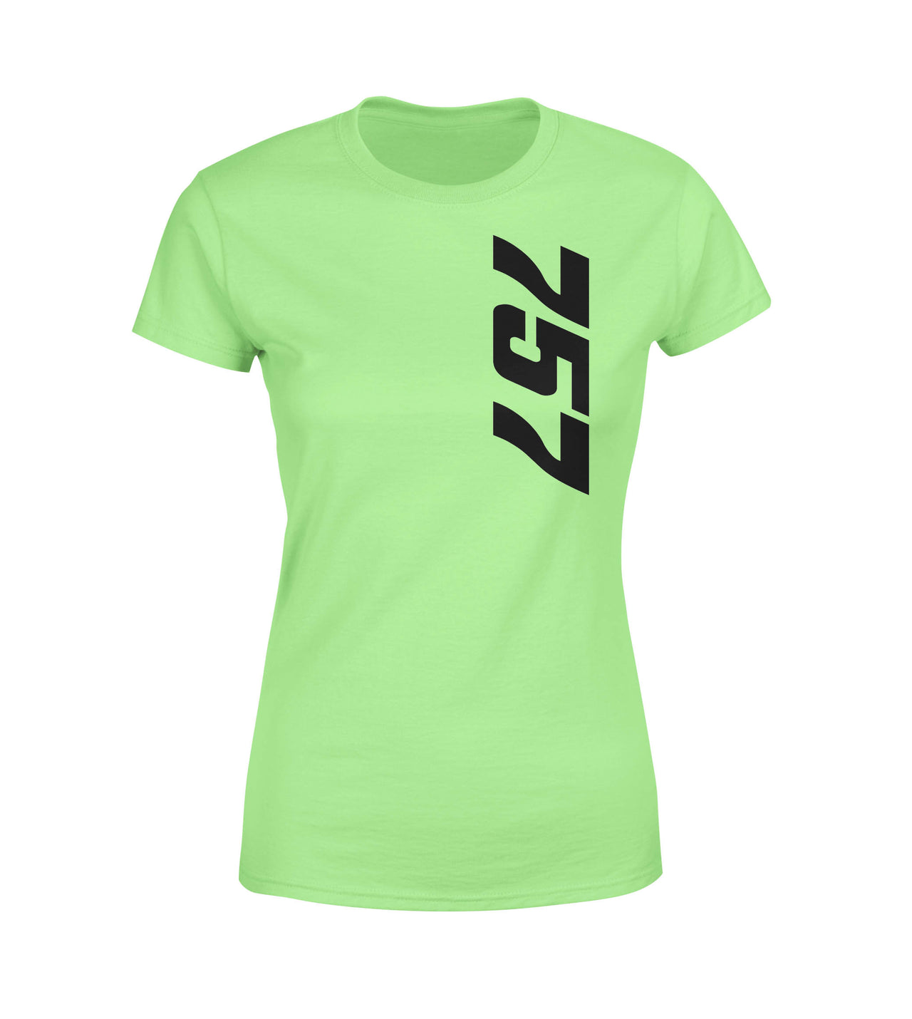 757 Side Text Designed Women T-Shirts