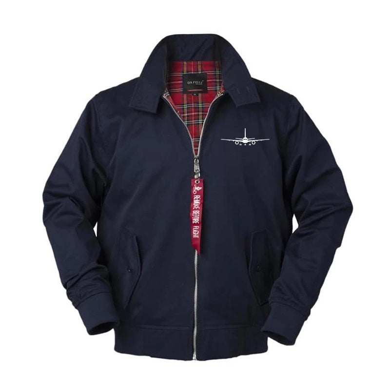 Boeing 757 Silhouette Designed Vintage Style Jackets