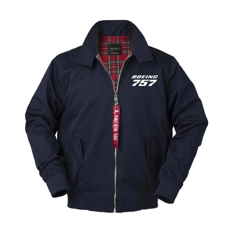 Boeing 757 & Text Designed Vintage Style Jackets