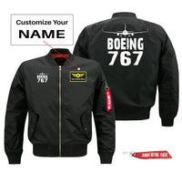 Thumbnail for Boeing 767 Silhouette & Designed Pilot Jackets (Customizable)