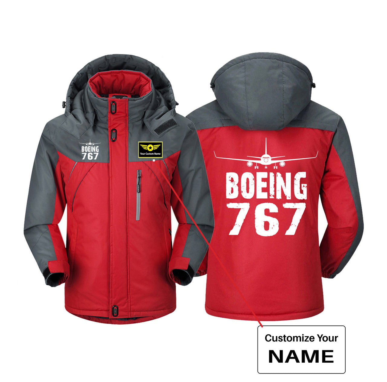 Boeing 767 & Plane Designed Thick Winter Jackets