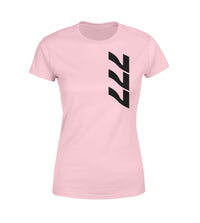 Thumbnail for 777 Side Text Designed Women T-Shirts