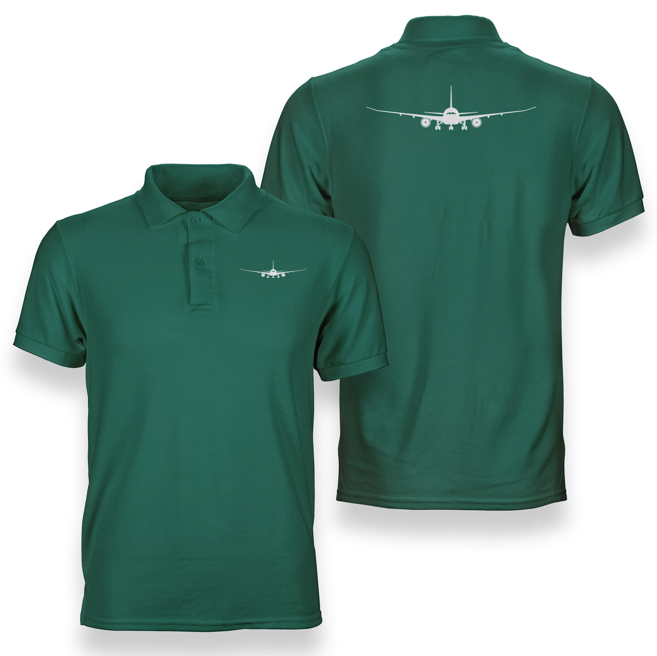 Boeing 787 Silhouette Designed Double Side Polo T-Shirts