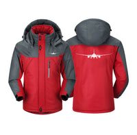 Thumbnail for Boeing 787 Silhouette Designed Thick Winter Jackets