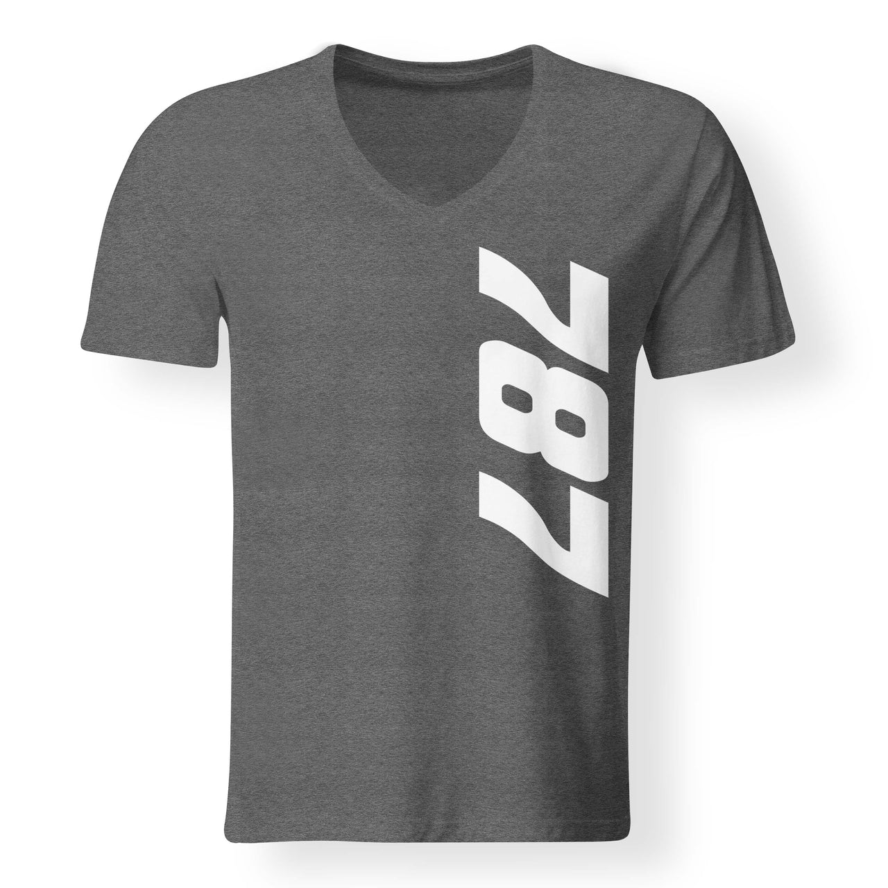 Boeing 787 Text Designed V-Neck T-Shirts