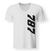 Thumbnail for Boeing 787 Text Designed V-Neck T-Shirts