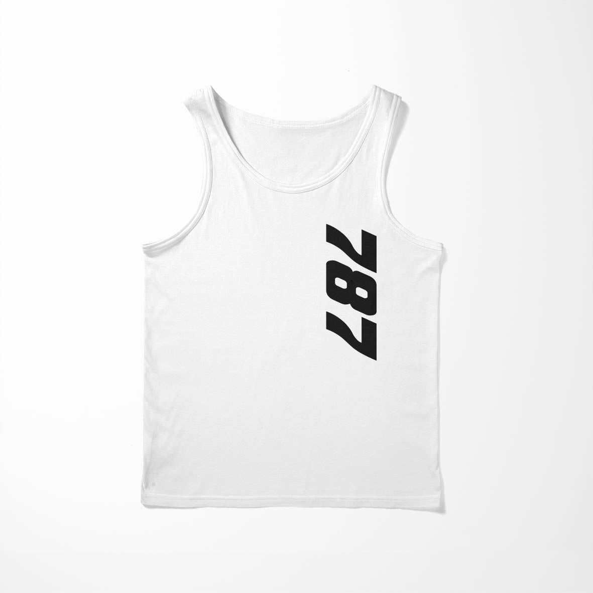 787 Side Text Designed Tank Tops