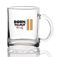 Thumbnail for Born To Drink & 2 Lines Designed Coffee & Tea Glasses