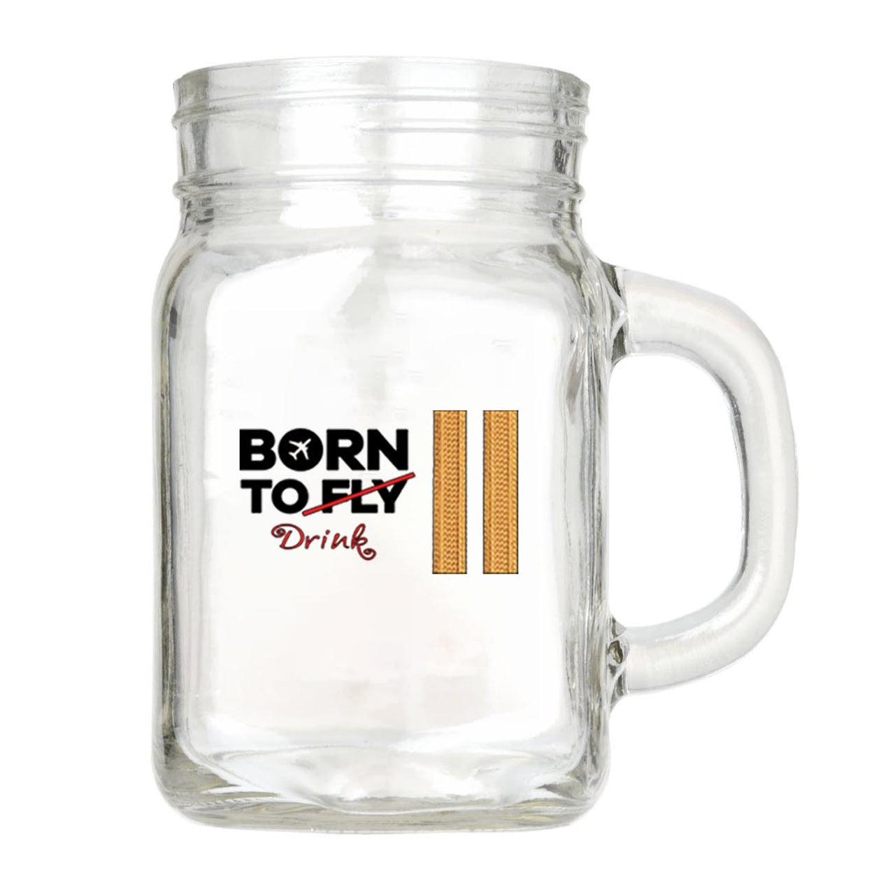 Born To Drink & 2 Lines Designed Cocktail Glasses