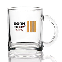 Thumbnail for Born To Drink & 3 Lines Designed Coffee & Tea Glasses