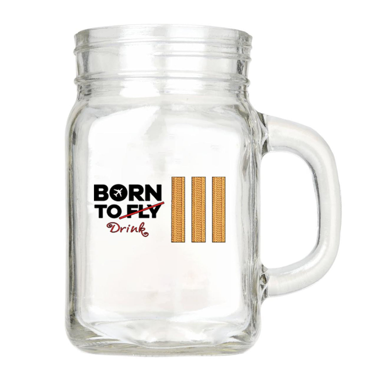 Born To Drink & 3 Lines Designed Cocktail Glasses