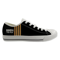 Thumbnail for Born To Fly 4 Lines Designed Canvas Shoes (Men)