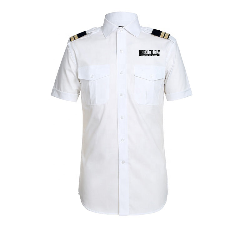 Born To Fly Forced To Work Designed Pilot Shirts