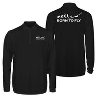 Thumbnail for Born To Fly Glider Designed Long Sleeve Polo T-Shirts (Double-Side)