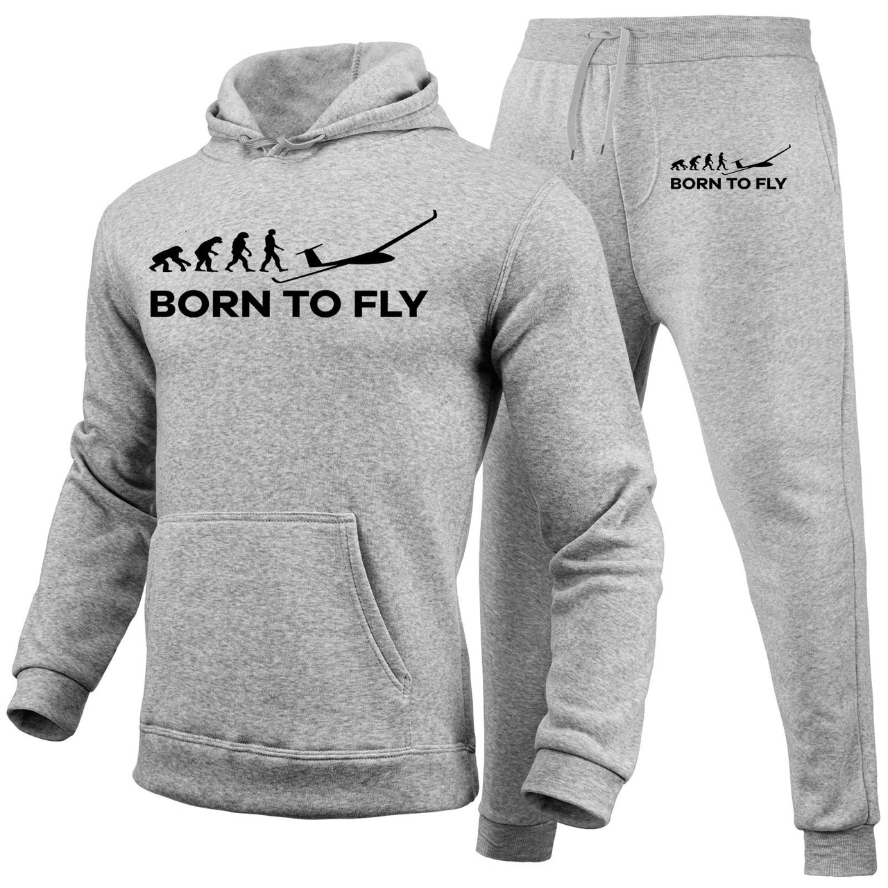 Born To Fly Glider Designed Hoodies & Sweatpants Set