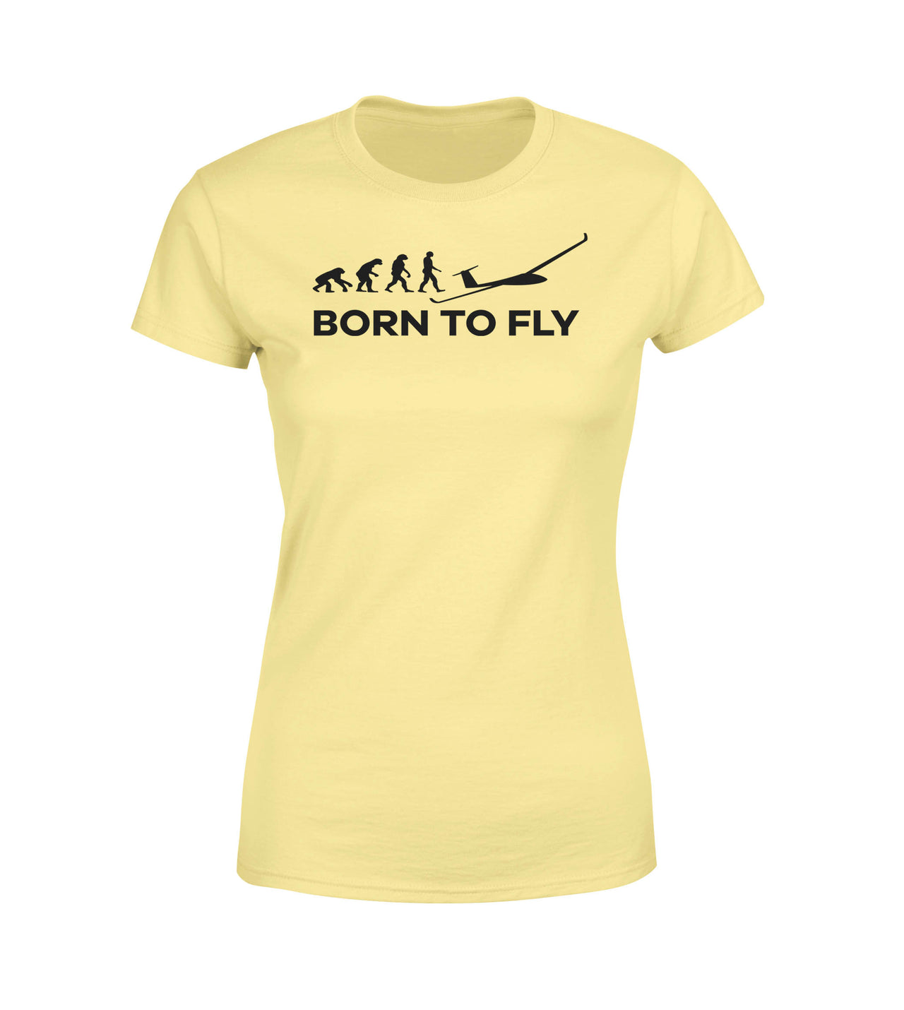 Born To Fly Glider Designed Women T-Shirts