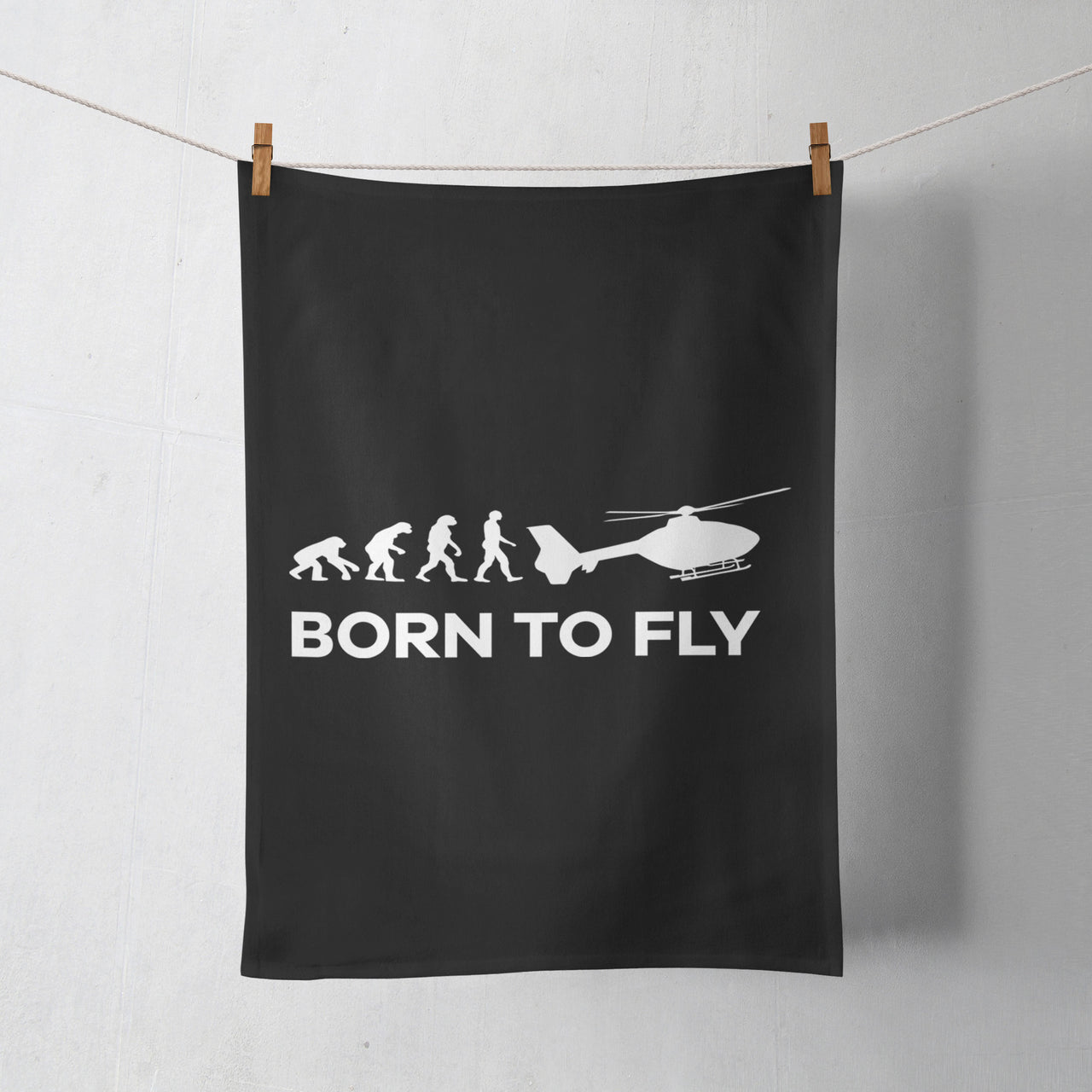 Born To Fly Helicopter Designed Towels