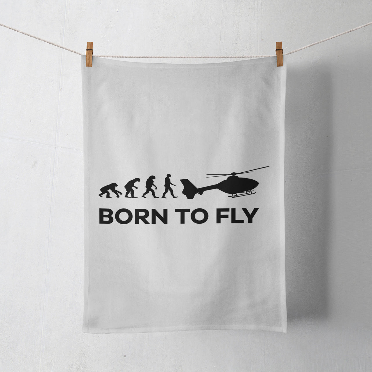 Born To Fly Helicopter Designed Towels