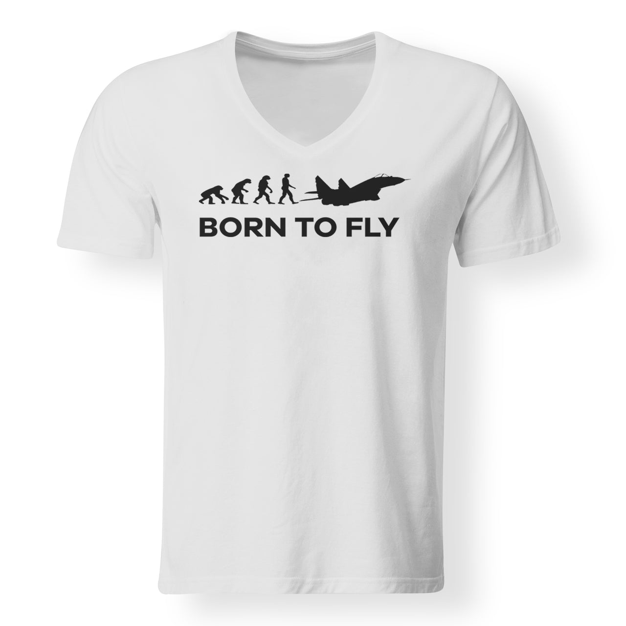 Born To Fly Military Designed V-Neck T-Shirts