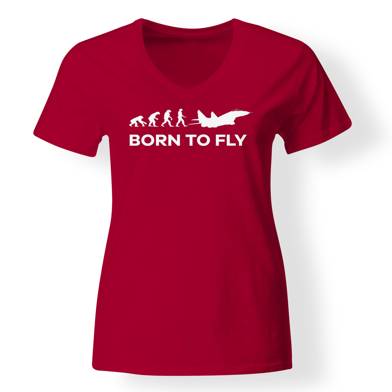 Born To Fly Military Designed V-Neck T-Shirts