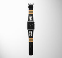Thumbnail for Born To Fly & Pilot Epaulettes (4,3,2 Lines) Leather Apple Watch Straps