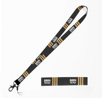 Thumbnail for Born to Fly & Pilot Epaulettes (3 Lines) Designed Lanyard & ID Holders