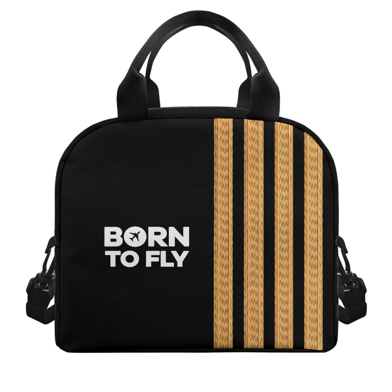 Born to Fly & Pilot Epaulettes (4,3,2 Lines) Designed Lunch Bags