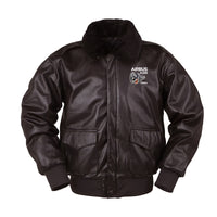 Thumbnail for Airbus A320 & CFM56 Engine Designed Leather Bomber Jackets
