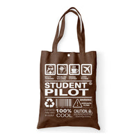 Thumbnail for Student Pilot Label Designed Tote Bags
