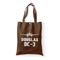 Thumbnail for Douglas DC-3 & Plane Designed Tote Bags