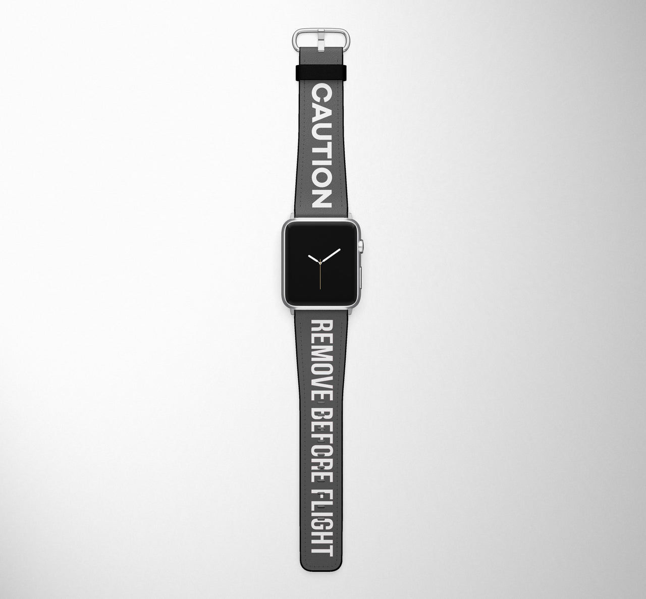 CAUTION - Remove Before Flight Designed Leather Apple Watch Straps