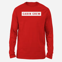 Thumbnail for Cabin Crew Text Designed Long-Sleeve T-Shirts