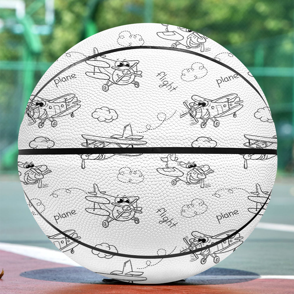 Cartoon Planes Designed Basketball