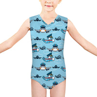 Thumbnail for Cartoon & Funny Airplanes Designed Kids Swimsuit