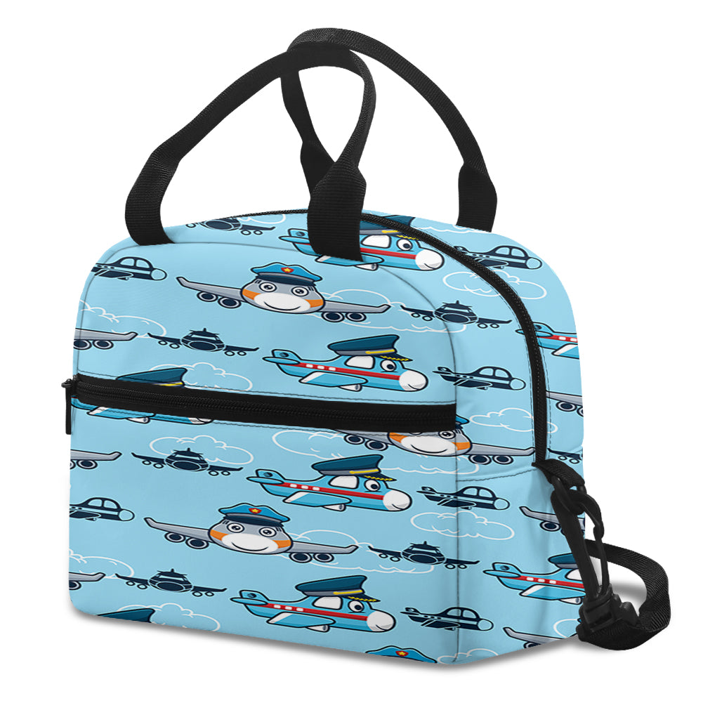 Cartoon & Funny Airplanes Designed Lunch Bags