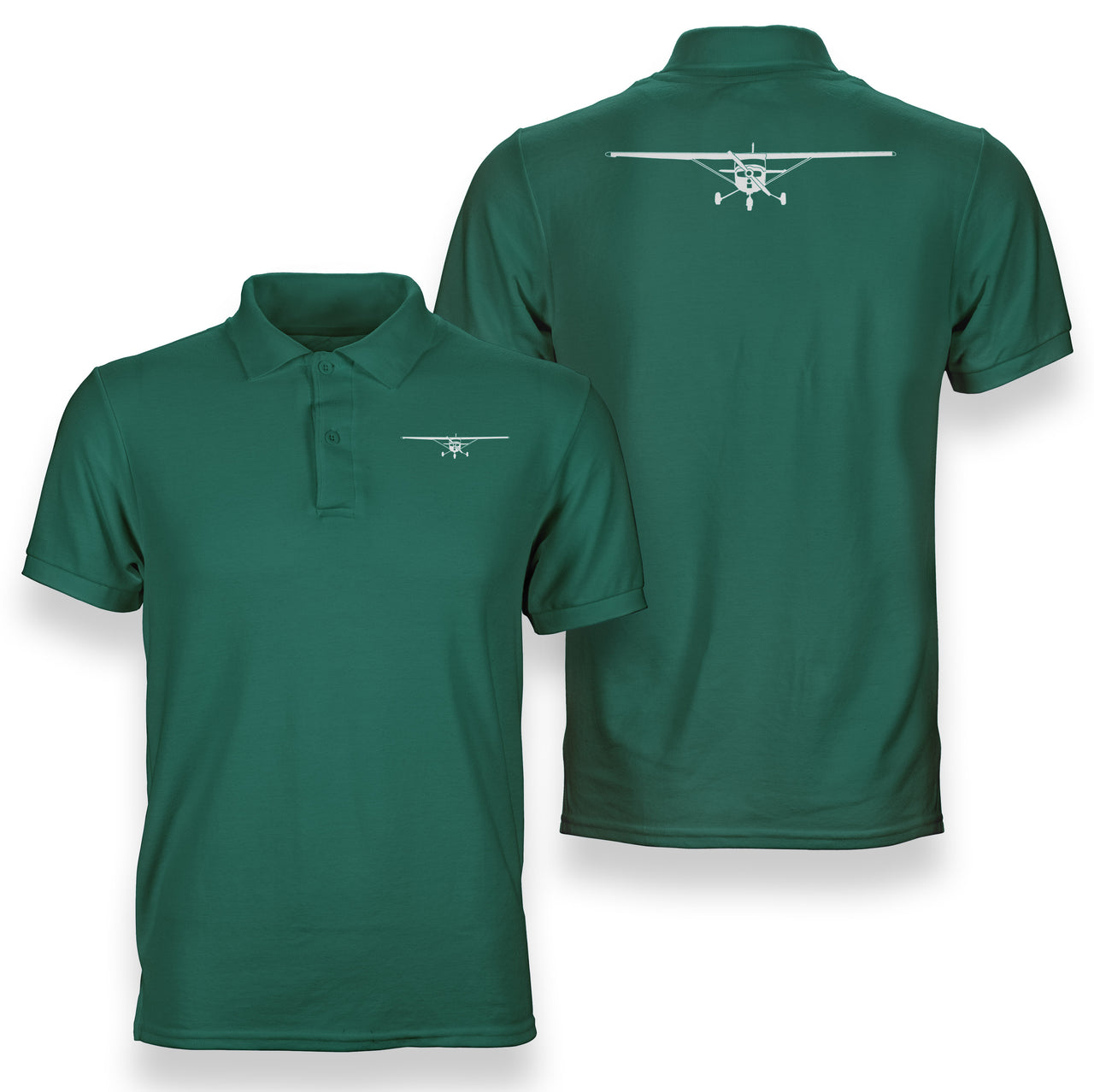 Cessna 172 Silhouette Designed Double Side Polo T-Shirts