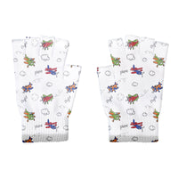 Thumbnail for Colorful Cartoon Planes Designed Cut Gloves
