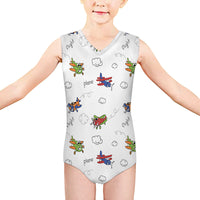 Thumbnail for Colorful Cartoon Planes Designed Kids Swimsuit