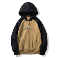 Thumbnail for Colourful Airplane Designed Colourful Hoodies