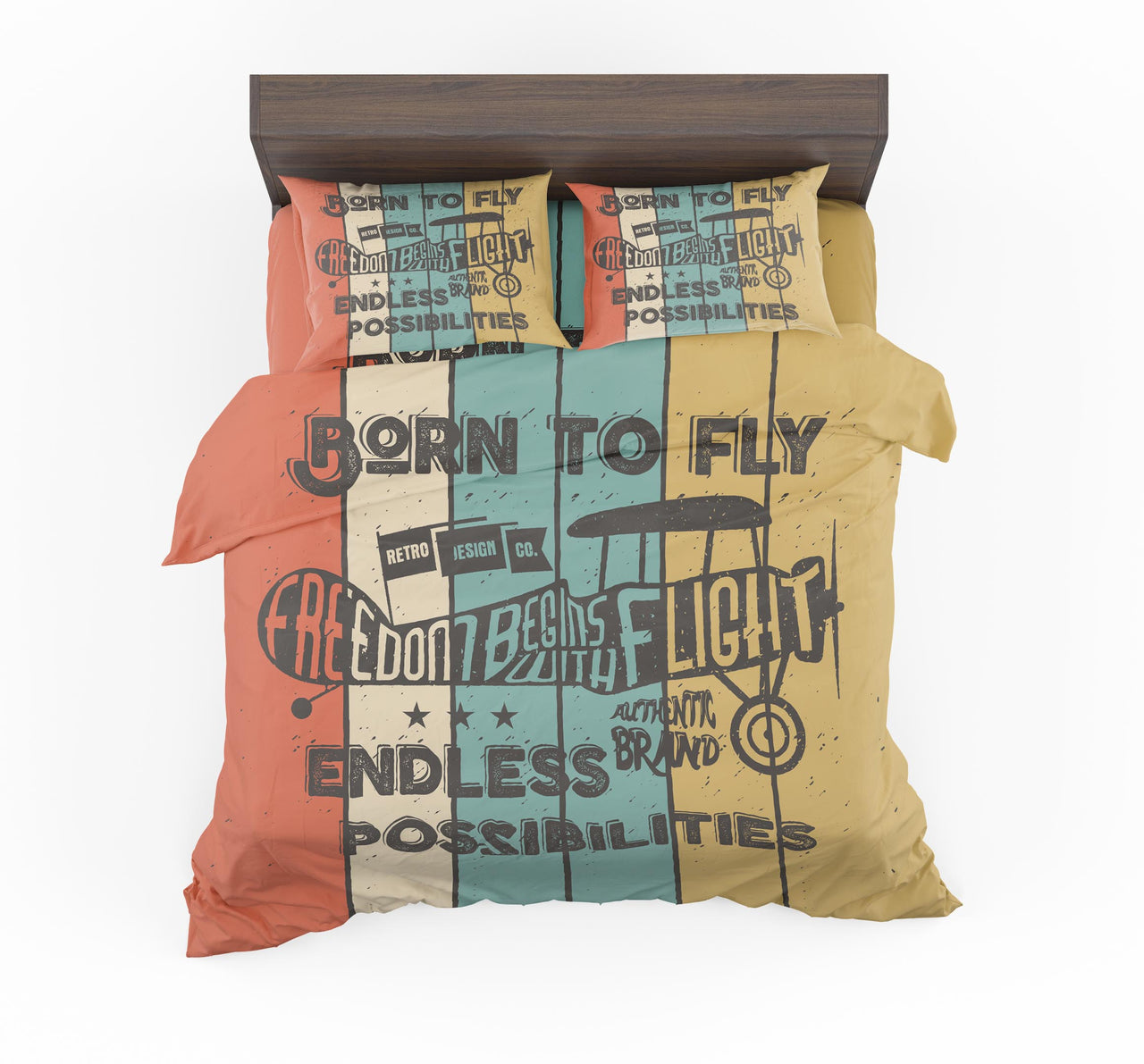 Colourful Born To Fly Designed Bedding Sets
