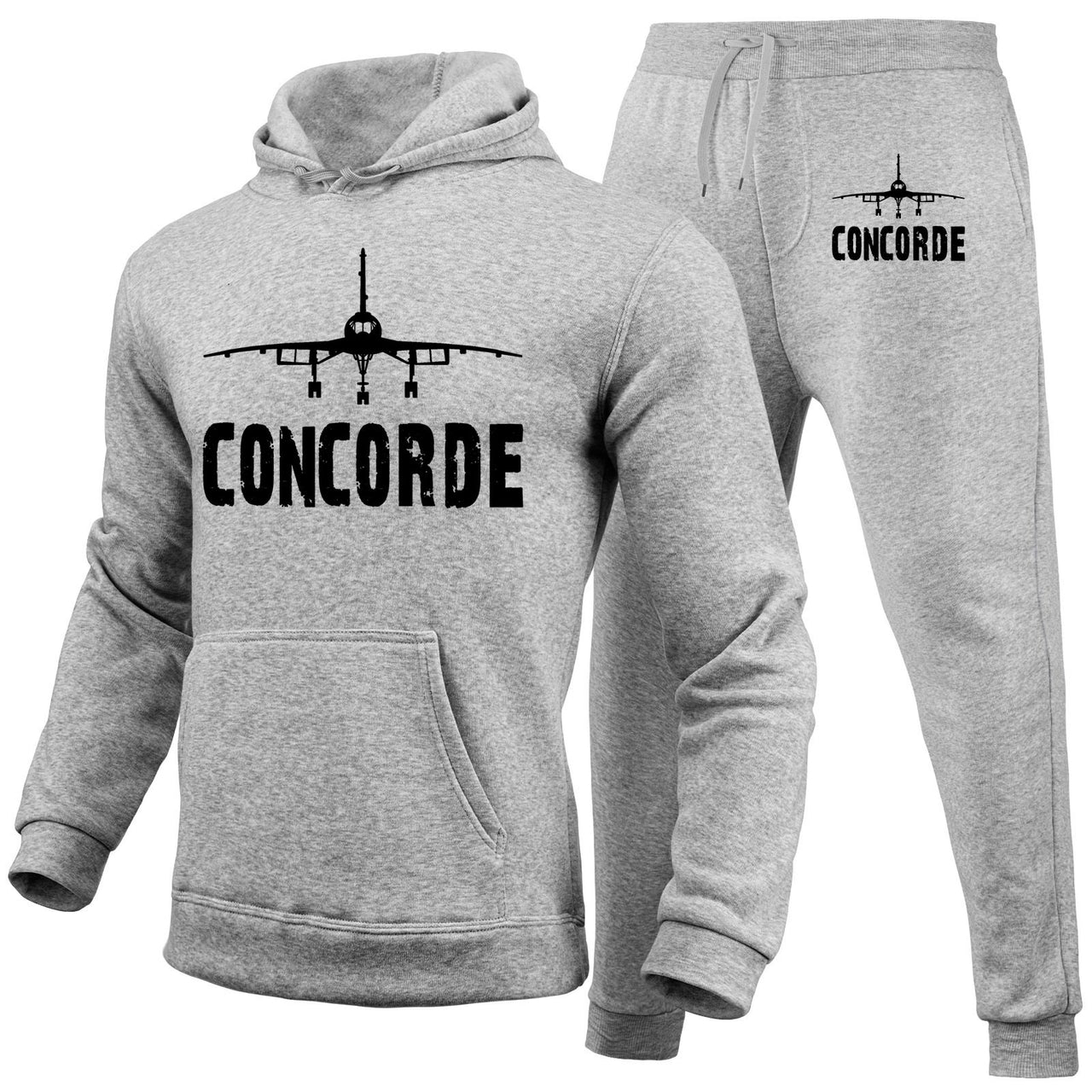 Concorde & Plane Designed Hoodies & Sweatpants Set