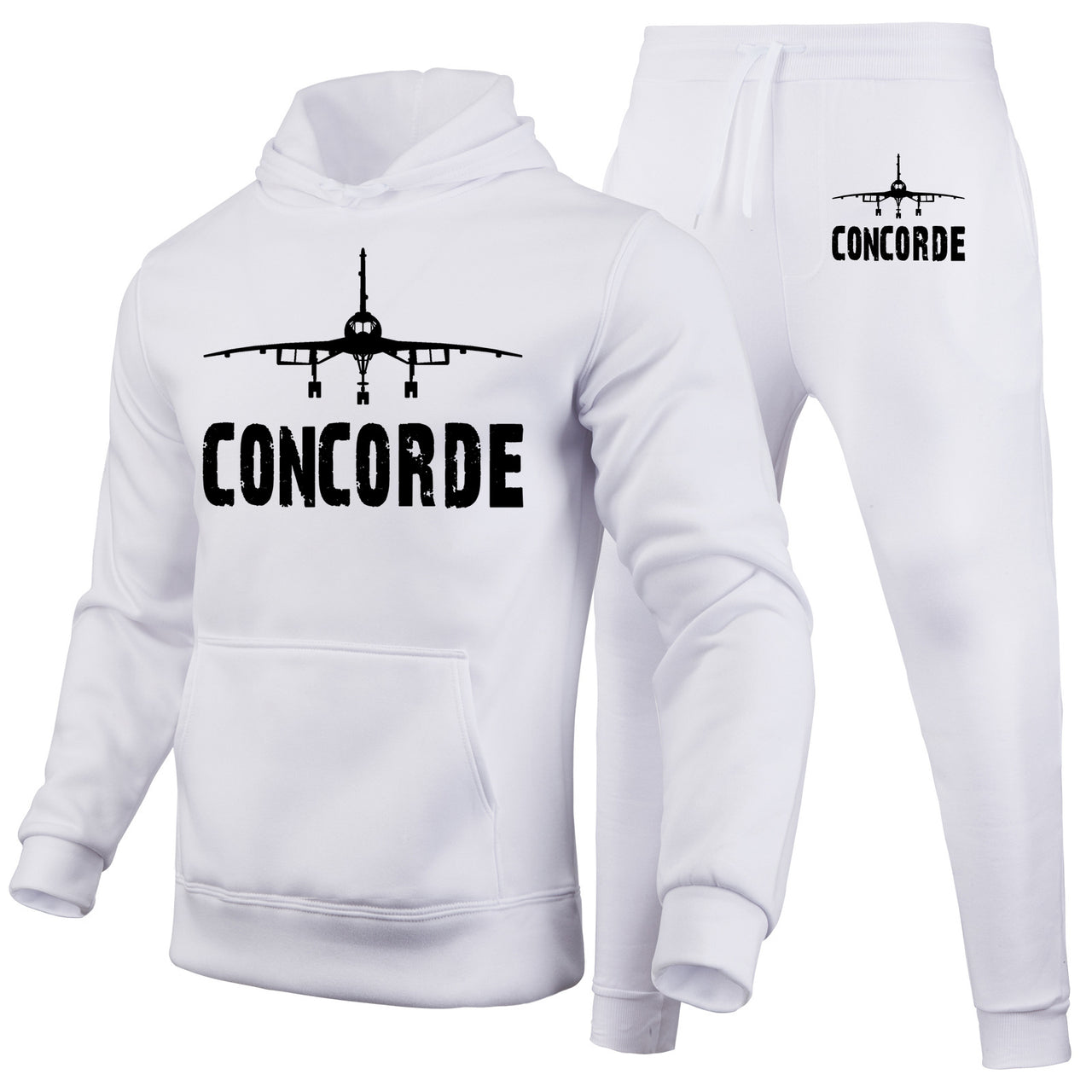 Concorde & Plane Designed Hoodies & Sweatpants Set