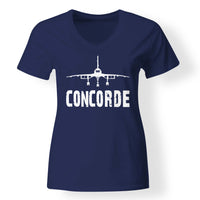 Thumbnail for Concorde & Plane Designed V-Neck T-Shirts