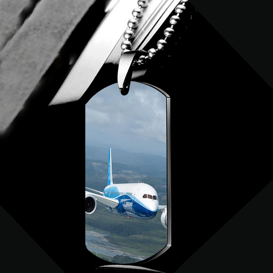 Cruising Boeing 787 Designed Metal Necklaces