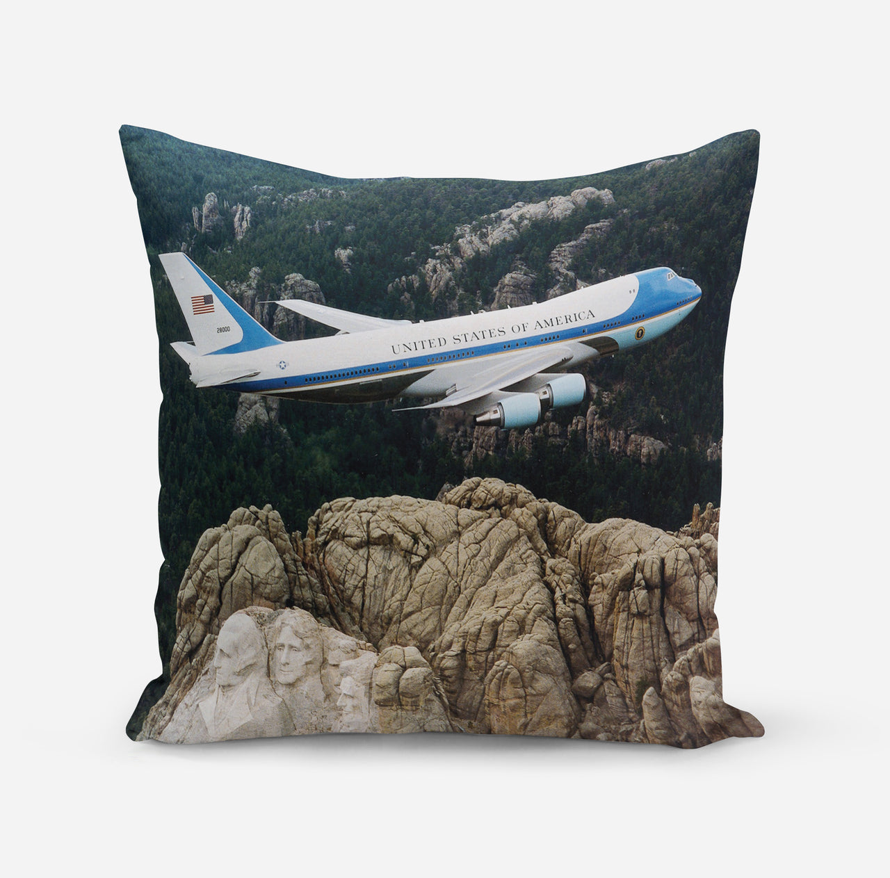 Cruising United States of America Boeing 747 Printed Pillows Designed Pillows