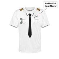 Thumbnail for Customizable Pilot Uniform (Badge 1) Designed 3D Children T-Shirts