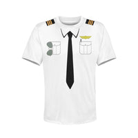Thumbnail for Customizable Pilot Uniform (Badge 2) Designed 3D Children T-Shirts