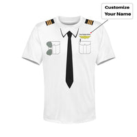 Thumbnail for Customizable Pilot Uniform (Badge 2) Designed 3D Children T-Shirts